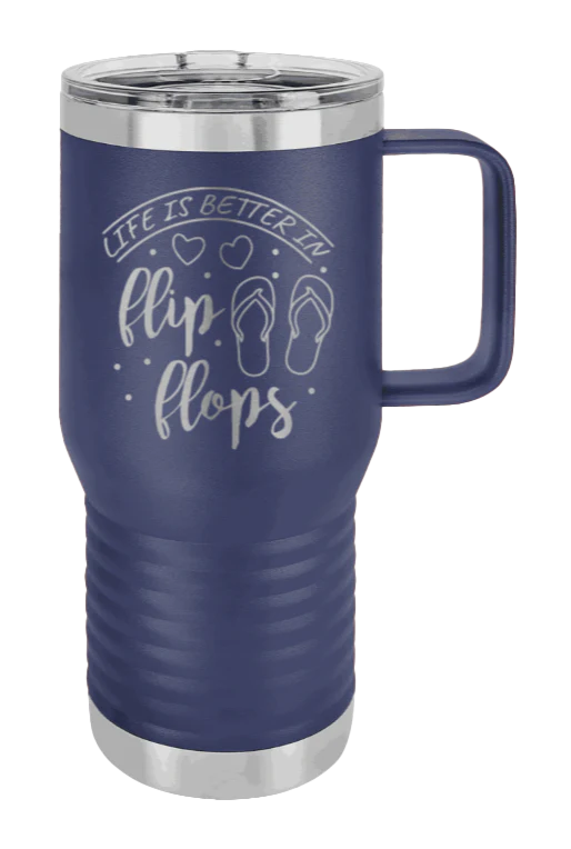 Life Is Better In Flip Flops - 20oz Mug Laser Engraved - Image 9