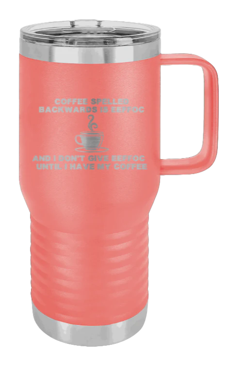 Coffee Spelled Backwards - 20oz Mug Laser Engraved - Image 3