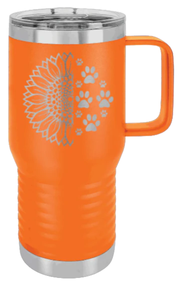 Sunflower Paws - 20oz Mug Laser Engraved - Image 11