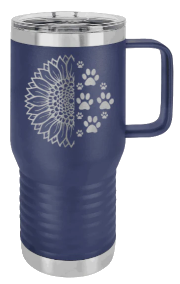 Sunflower Paws - 20oz Mug Laser Engraved - Image 9