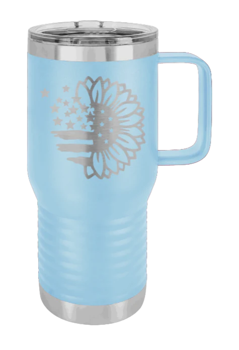 Sunflower Flag - 20oz Mug Laser Engraved - Image 6