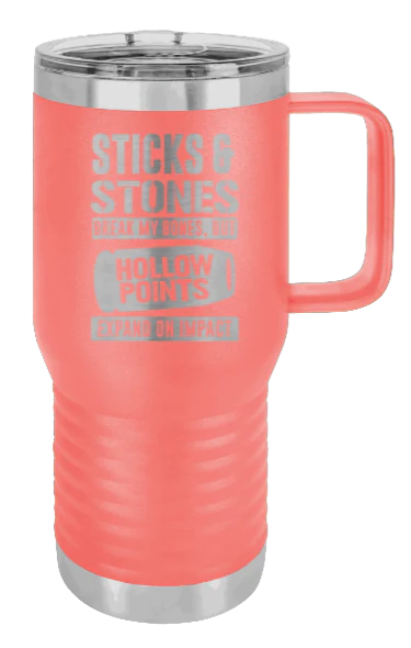 Hollow Points Expand On Impact - 20oz Mug Laser Engraved - Image 3
