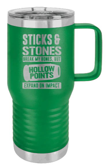 Hollow Points Expand On Impact - 20oz Mug Laser Engraved - Image 5