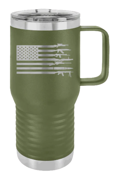Gun Flag - 20oz Mug Laser Engraved - Image 10