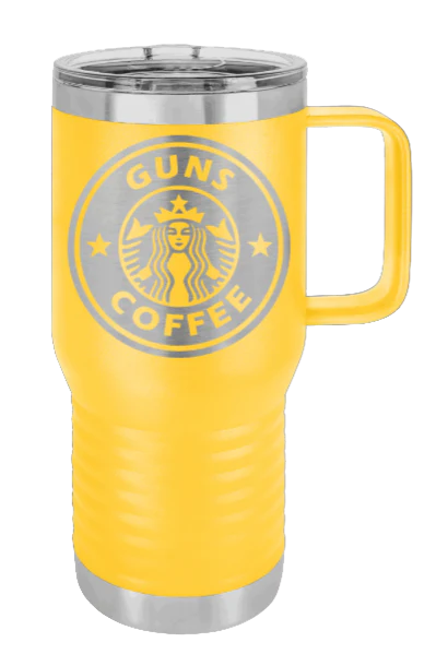 Guns and Coffee - 20oz Mug Laser Engraved - Image 16