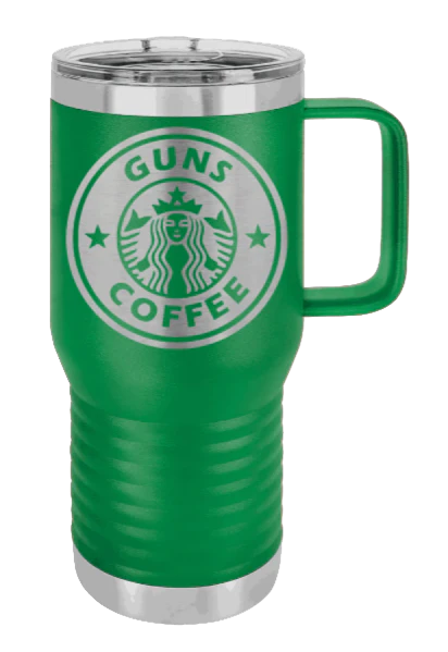 Guns and Coffee - 20oz Mug Laser Engraved - Image 4