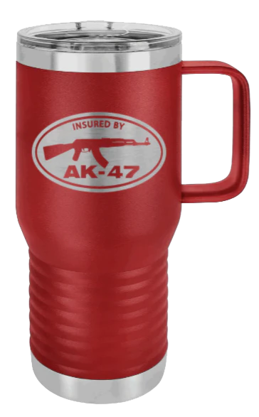 Insured By AK-47 - 20oz Mug Laser Engraved - Image 8