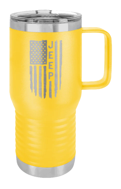 Jeep Flag - 20oz Mug Laser Engraved - Image 16