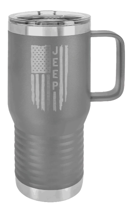 Jeep Flag - 20oz Mug Laser Engraved - Image 3
