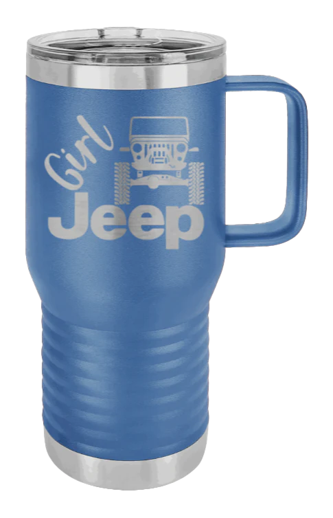 Girl Jeep CJ - 20oz Mug Laser Engraved
