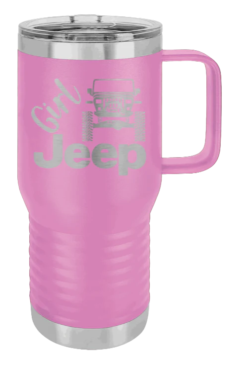 Girl Jeep YJ - 20oz Mug Laser Engraved - Image 6