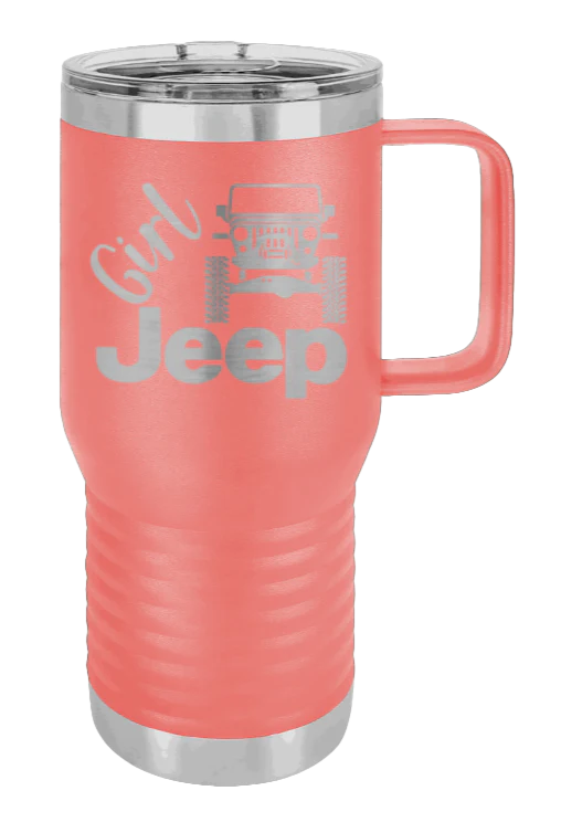 Girl Jeep TJ - 20oz Mug Laser Engraved - Image 2