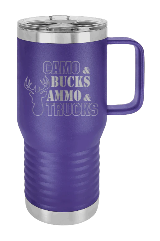 Camo and Bucks - 20oz Mug Laser Engraved - Image 12