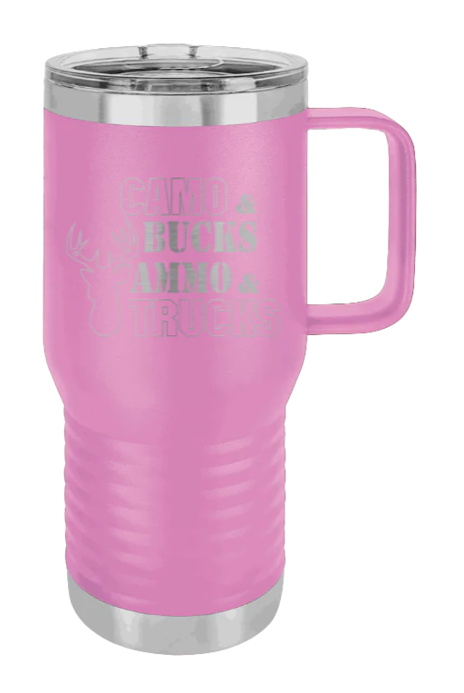 Camo and Bucks - 20oz Mug Laser Engraved - Image 6