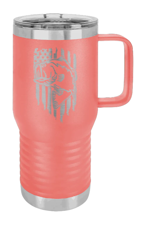 Bass Flag - 20oz Mug Laser Engraved - Image 2