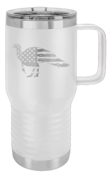 Distressed Flag Turkey - 20oz Mug Laser Engraved - Image 16