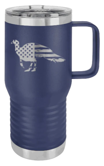Distressed Flag Turkey - 20oz Mug Laser Engraved - Image 9