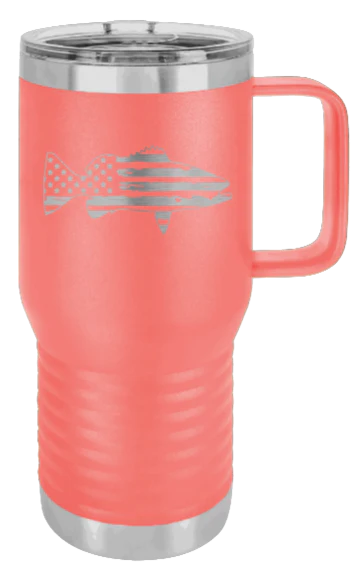Distressed Flag Bass - 20oz Mug Laser Engraved - Image 3