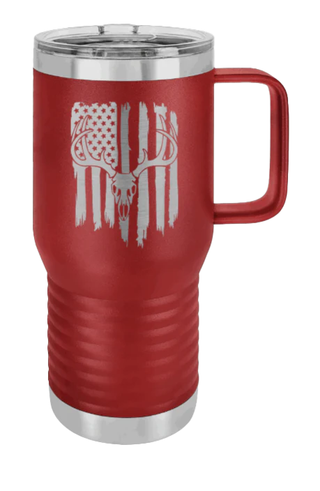 Deer Flag 2 - 20oz Mug Laser Engraved - Image 7