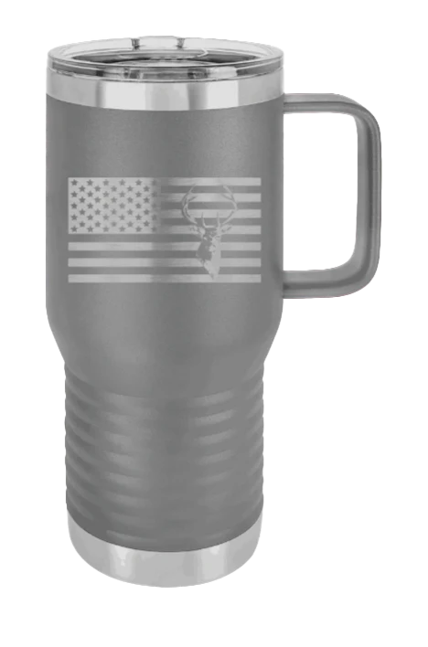 Deer Flag  - 20oz Mug Laser Engraved - Image 3