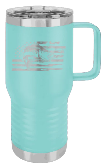 Bass Flag  2 - 20oz Mug Laser Engraved - Image 15
