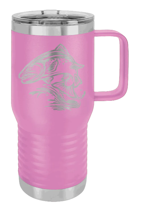 Salmon Jumping - 20oz Mug Laser Engraved - Image 6