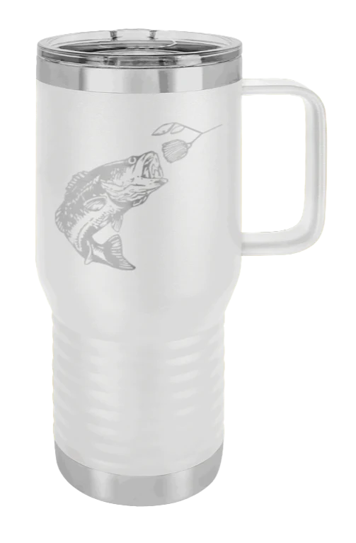 Bass with Spinner Bait - 20oz Mug Laser Engraved - Image 15