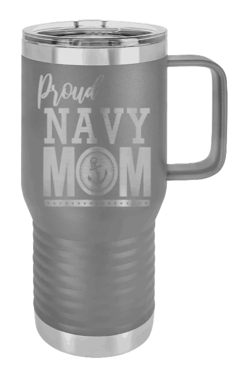 Navy Mom - 20oz Mug Laser Engraved - Image 3