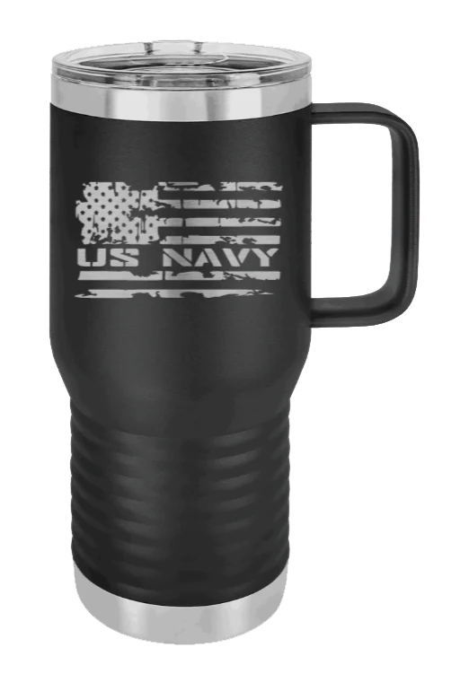 Navy  Flag - 20oz Mug Laser Engraved - Image 9