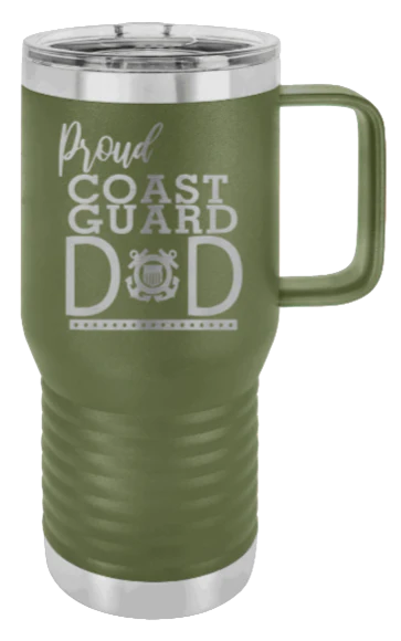 Coast Guard Dad - 20oz Mug Laser Engraved - Image 10
