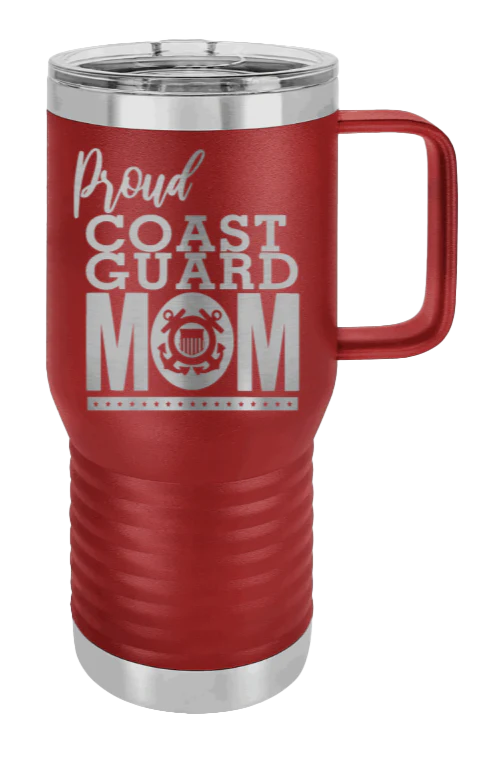 Coast Guard Mom - 20oz Mug Laser Engraved - Image 7