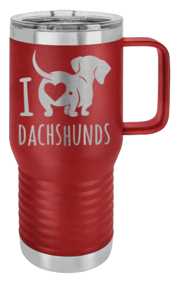 I Love Dachshunds- 20oz Mug Laser Engraved - Image 8
