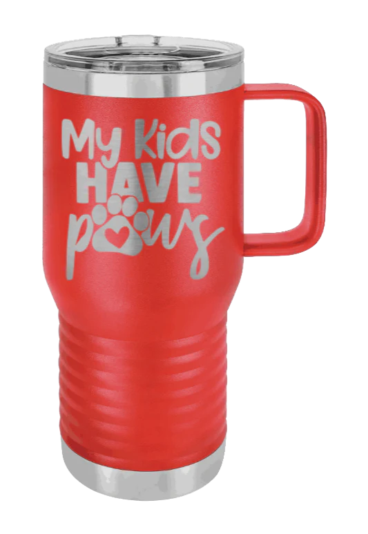 My Kids Have Paws - 20oz Mug Laser Engraved - Image 13