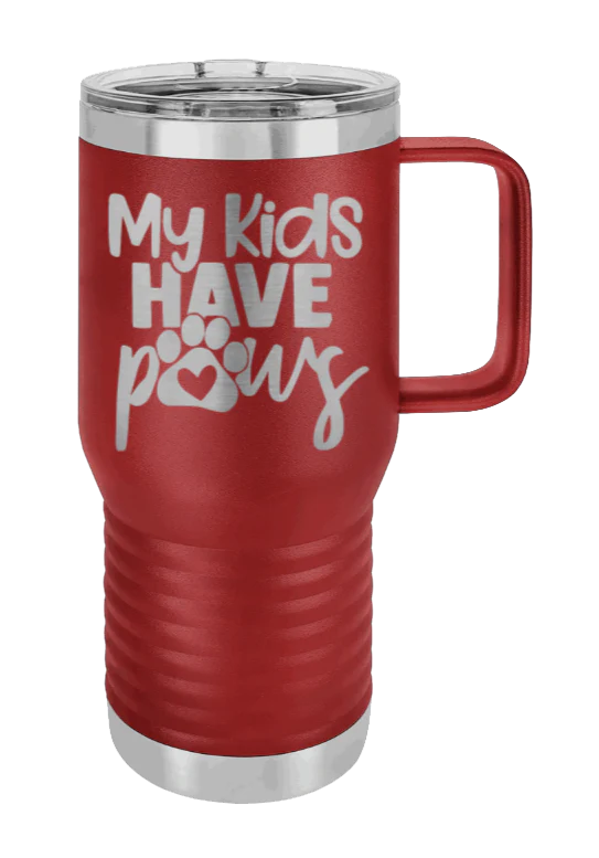 My Kids Have Paws - 20oz Mug Laser Engraved - Image 7