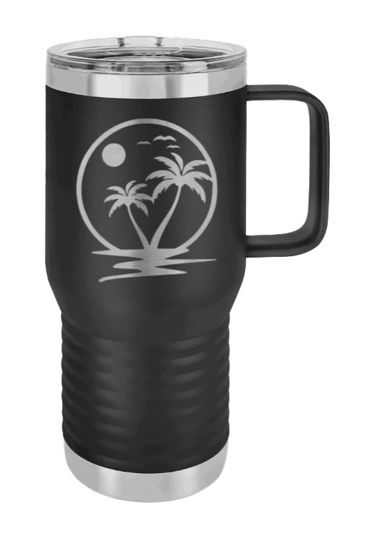 Palm Trees 2 - 20oz Mug Laser Engraved - Image 9