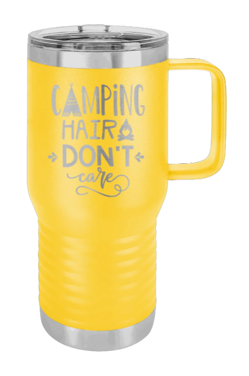 Camping Hair Don't Care - 20oz Mug Laser Engraved - Image 16