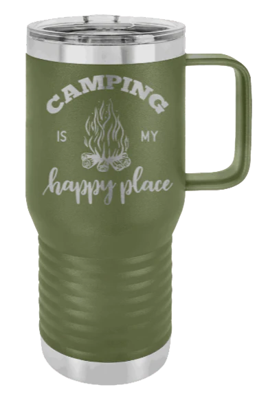 Camping Is My Happy Place - 20oz Mug Laser Engraved - Image 10