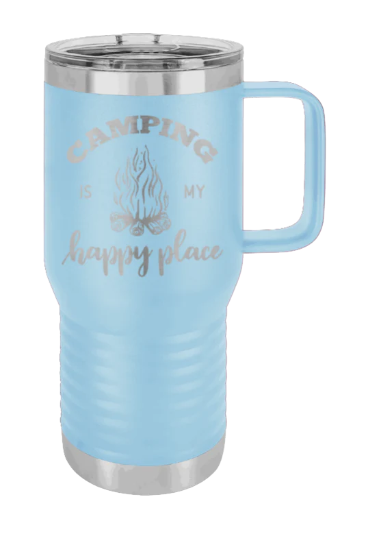 Camping Is My Happy Place - 20oz Mug Laser Engraved - Image 6