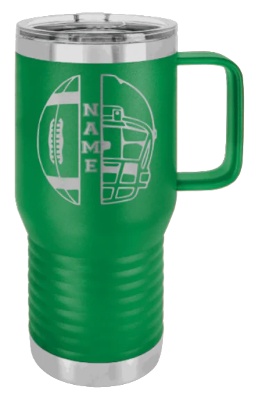 Football Helmet Name - 20oz Mug Laser Engraved - Image 5