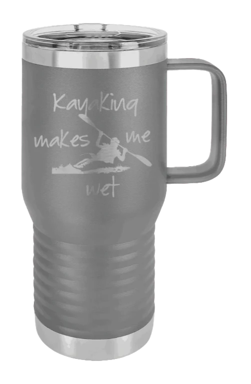 Kayaking Makes Me Wet - 20oz Mug Laser Engraved - Image 4