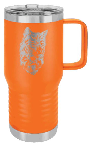 Wolf With Trees - 20oz Mug Laser Engraved - Image 11