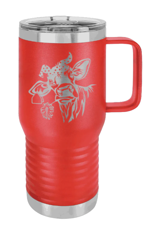 Cow With Bandana - 20oz Mug Laser Engraved - Image 13
