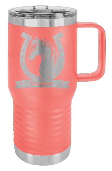 Horse Banner - 20oz Mug Laser Engraved - Image 3