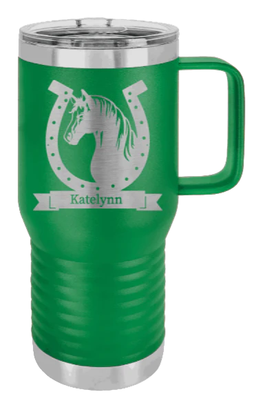 Horse Banner - 20oz Mug Laser Engraved - Image 5