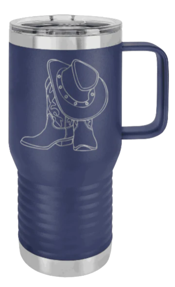 Cowboy Boots & Hat - 20oz Mug Laser Engraved - Image 9