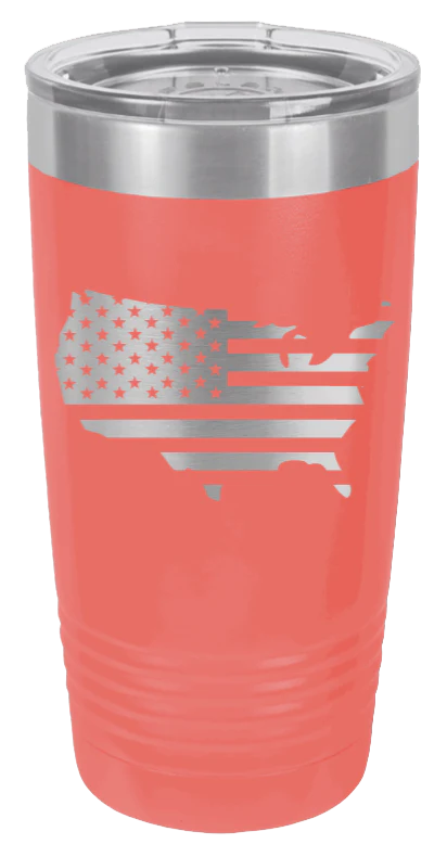 USA Flag Cutout - 20oz Tumbler - Image 3