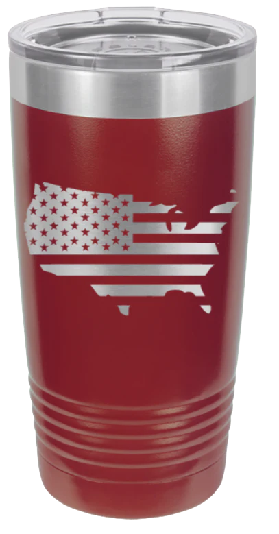 USA Flag Cutout - 20oz Tumbler - Image 8