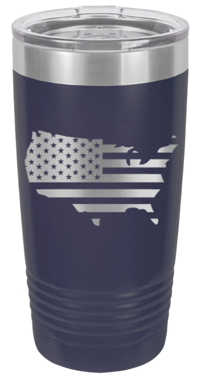 USA Flag Cutout - 20oz Tumbler - Image 9