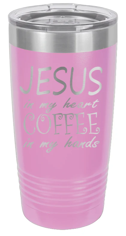 Jesus In My Heart Coffee In My Hand - 20oz Tumbler - Image 7