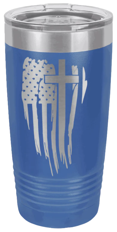 Cross Flag 1- 20oz Tumbler - Image 2